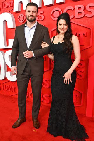 <p>Chris Saucedo/WireImage</p> Sam Hunt and Hannah Lee Fowler attend the 2024 CMT Music Awards at Moody Center on April 7, 2024 in Austin, Texas