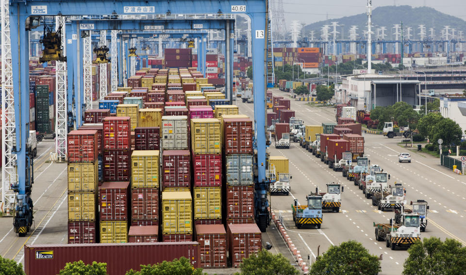 Puerto de mertcancías en Ningbo, provincia china de Zhejiang. (Foto: Suo Xianglu/VCG via Getty Images)