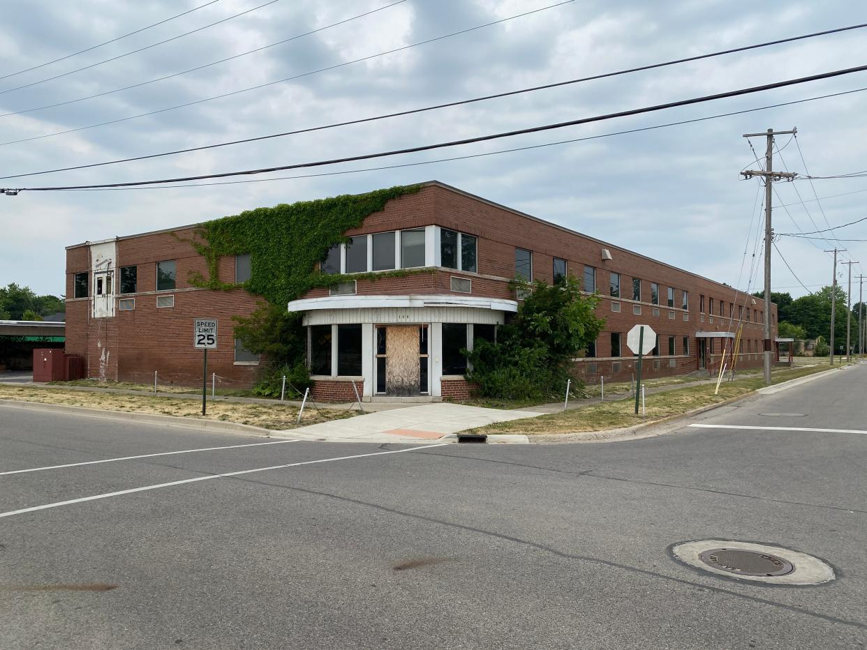 The Quarters would incorporate the former Tecumseh Products Co. International Building, pictured Sunday, June 11, 2023, into a two- and three-story apartment building with loft-style apartments.