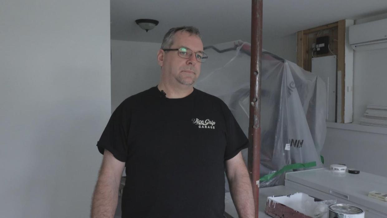 Chris Ainsworth has experienced three basement floods in his Elmsdale, N.S., home since he moved to the community about a decade ago. (Luke Ettinger/CBC - image credit)