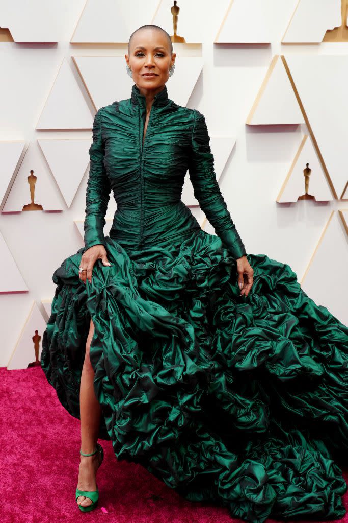 <p>Jeff Kravitz / FilmMagic / Getty Images</p> Jada Pinkett Smith at the 2022 Oscars