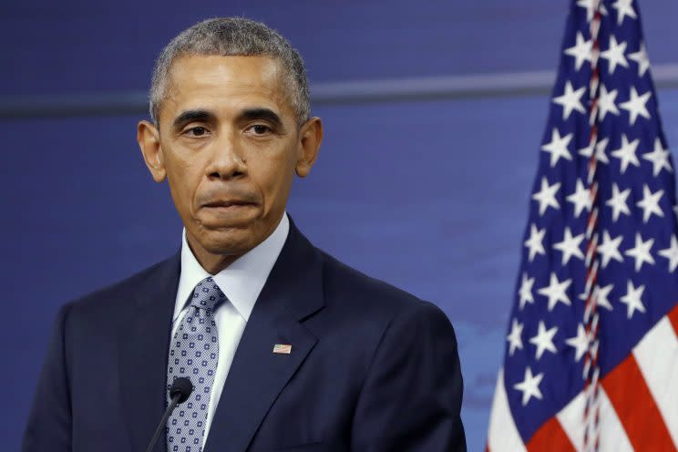 President Obama answers a question during a news conference at the Pentagon. (Photo: Jacquelyn Martin/AP)