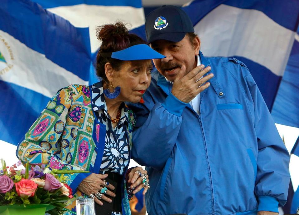 Daniel Ortega and his wife, Rosario Murillo (Copyright 2018 The Associated Press. All rights reserved)