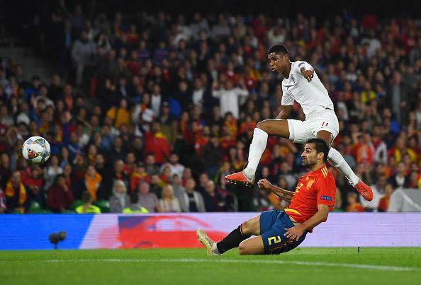 Marcus Rashford scores England's second (Getty)