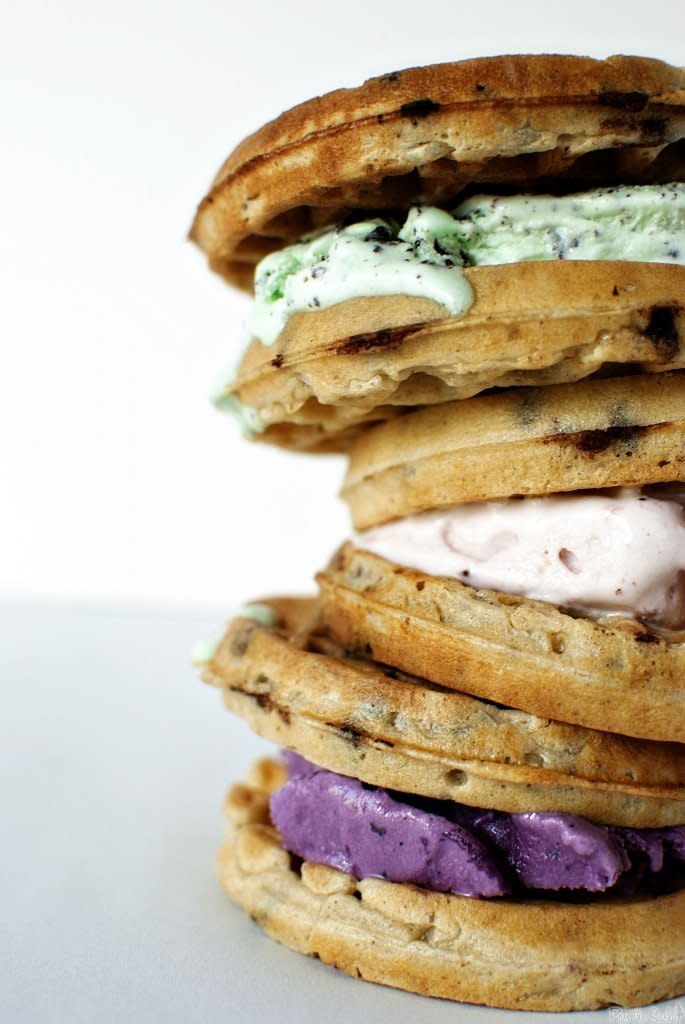 <strong>Get the <a href="http://passthesushi.com/waffle-ice-cream-sandwiches/" target="_blank">Waffle Ice Cream Sandwiches recipe</a> by Pass the Sushi</strong>