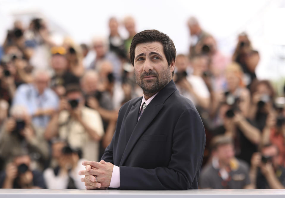 Jason Schwartzman poses for photographers at the photo call for the film 'Asteroid City' at the 76th international film festival, Cannes, southern France, Wednesday, May 24, 2023. (Photo by Vianney Le Caer/Invision/AP)