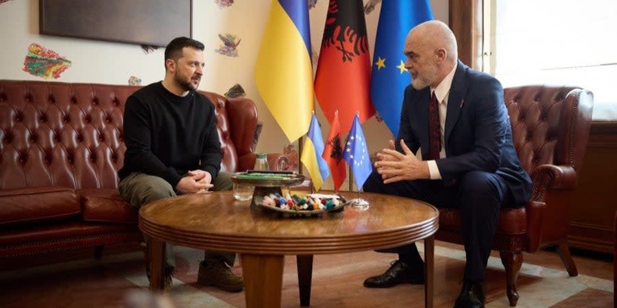 President Volodymyr Zelenskyy and Prime Minister of Albania Edi Rama