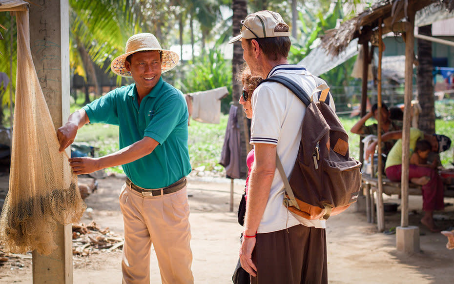 <p>Soujourn Boutique Villas in Siem Reap, Cambodia weaves its ethos of responsible tourism into everything it does. It even went so far as to set up a separate NGO called HUSK to forward those goals. Their <a rel="nofollow noopener" href="http://www.sojournsiemreap.com/offerings/day-in-a-life-village-experience/" target="_blank" data-ylk="slk:Day in the Life Village Experience;elm:context_link;itc:0;sec:content-canvas" class="link ">Day in the Life Village Experience</a> offers guests the opportunity to spend the day with a family in a local village and lend a hand with community development projects. Part of the payment for the tour goes directly to your host family, while a larger contribution is made to a village fund.</p>