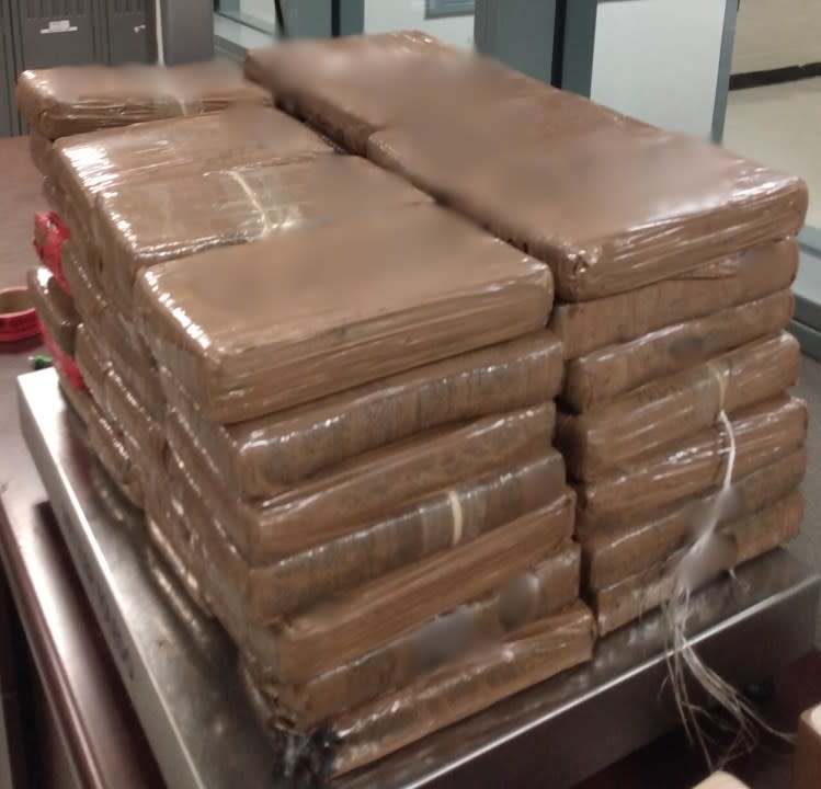 Secret Stash Unearthed: Officers at the Calexico East Cargo Facility Uncover Cocaine and Meth Hidden in Frame Compartment (Photo Courtesy: U.S. Customs and Border Protection)