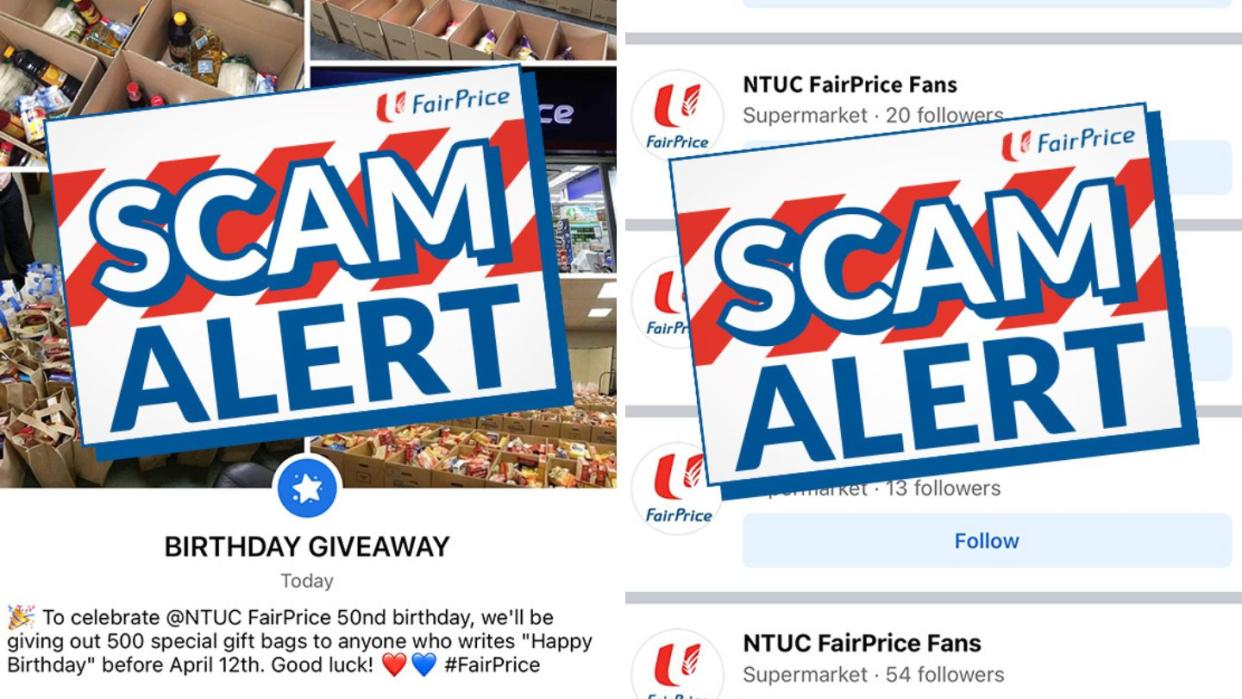 The giveaways on social media were not run or endorsed by the supermarket chain.