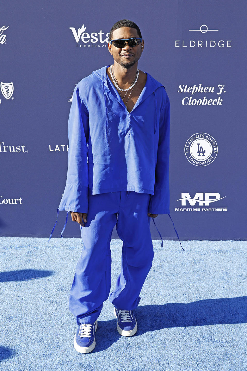 Usher attends the Los Angeles Dodgers Foundation's 2023 Blue Diamond Gala at Dodger Stadium on June 22, 2023 in Los Angeles, California.