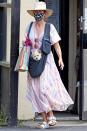 <p>Naomi Watts takes new rescue pup Izzy shopping in The Hamptons, New York, on Wednesday.</p>