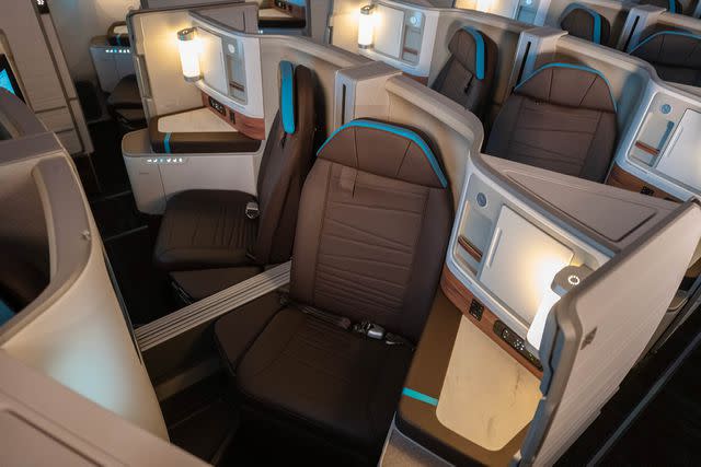 <p>ROBERT FERGUSON/Courtesy of Hawaiian Airlines</p> The Leihoku Suites in the Premium Cabin on board Hawaiian Airline's Boeing 787 Dreamliners