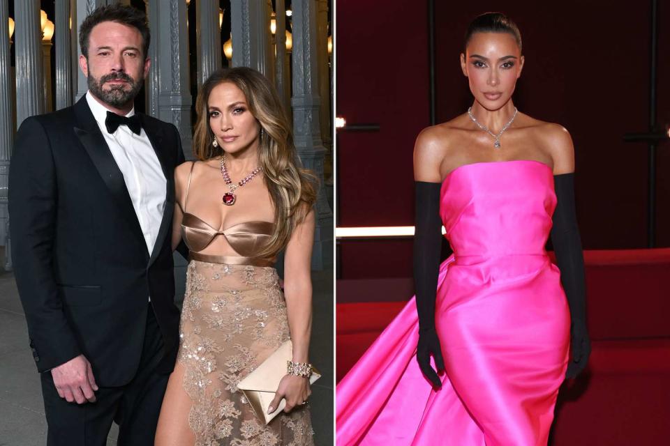 <p>Michael Kovac/Getty Images for LACMA; Phillip Faraone/Getty Images for LACMA</p> Ben Affleck, Jennifer Lopez Kim Kardashian