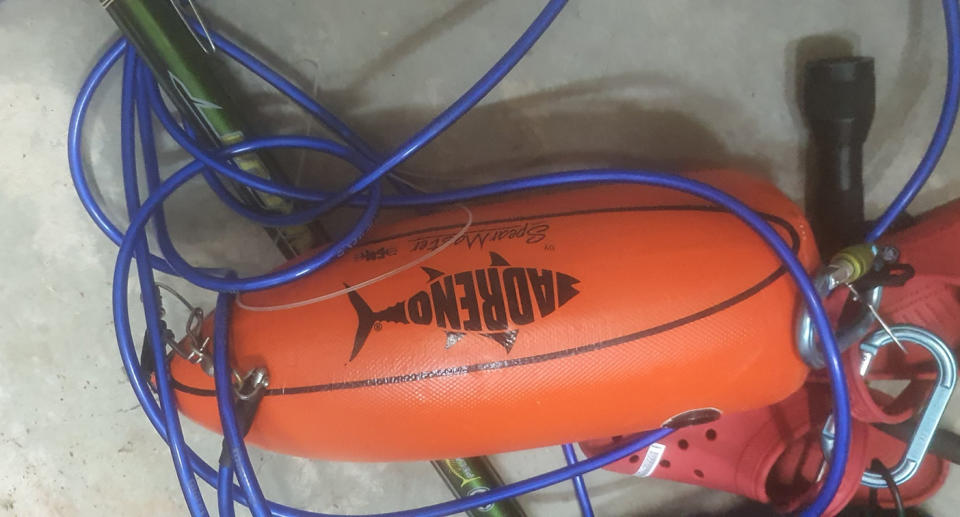 A flotation device is pictured. It was found off Narrawallee Beach Headland near Mollymook Beach.