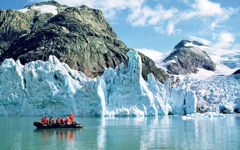 Cruise passengers visit Greenland