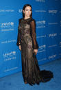 <p>Belle’s sheer, floral-embroidered Monique Lhullier gown gave the actress a reason to smize on the blue carpet.</p>