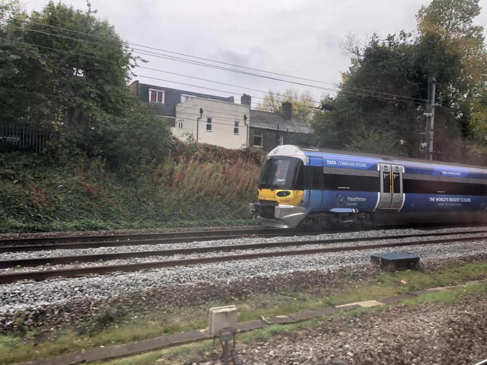 Going nowhere: a Heathrow Express train west of Ealing (Simon Calder)