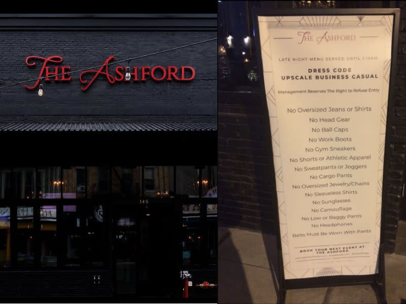 A sign spells out the dress code for a Jersey City bar. (Photo: Instagram/Yelp)