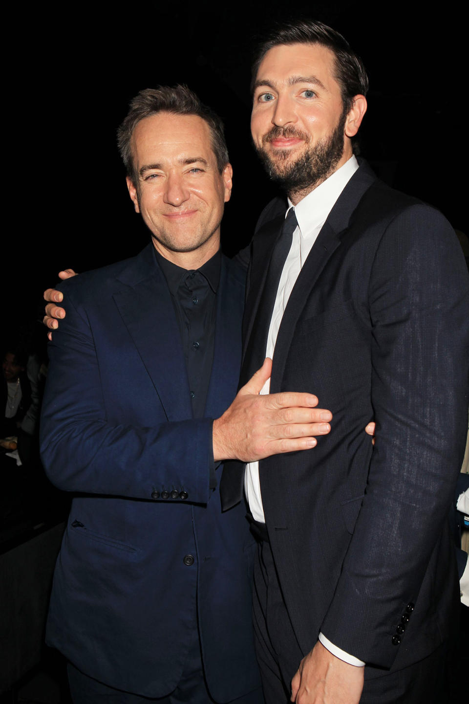 <p>Costars Matthew Macfadyen and Nick Braun hit the <i>Succession</i> season 3 red carpet premiere on Oct. 12 in N.Y.C. </p>