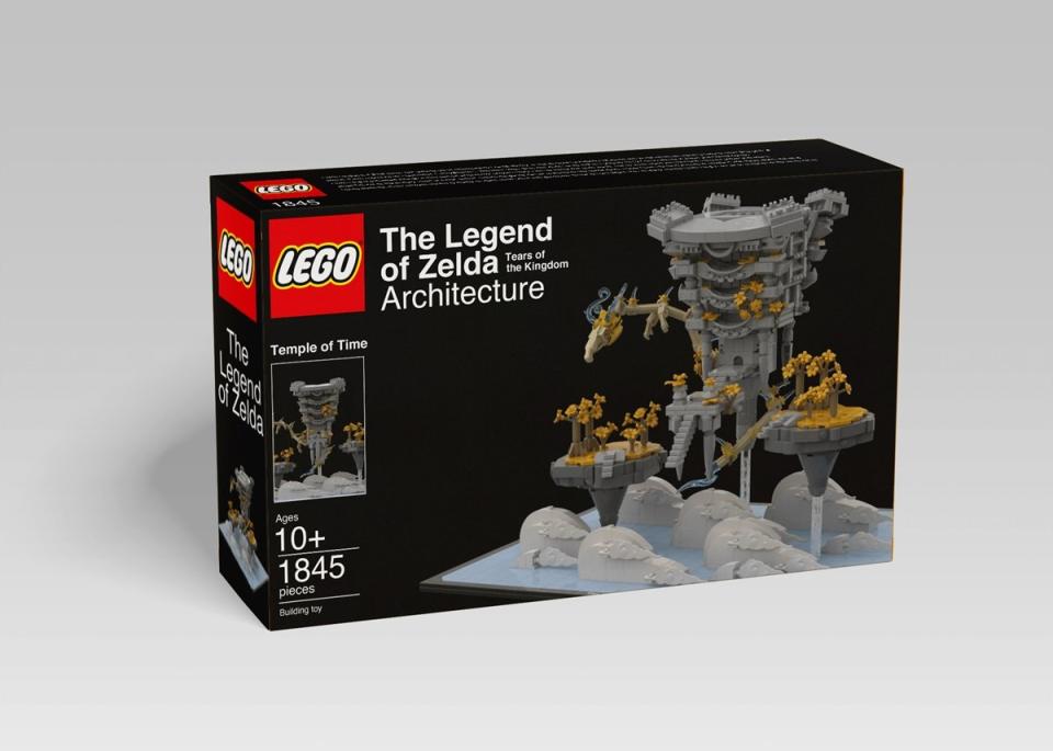 Guide Strats' Legend of Zelda Temple of Time virtual LEGO build, packaging view.