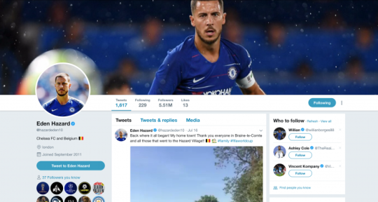 Eden Hazard may have let slip where his future lies on Twitter