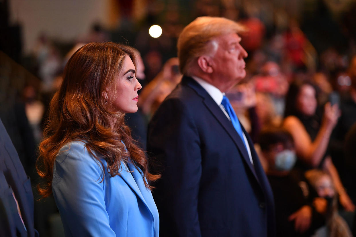 Hope Hicks; Donald Trump MANDEL NGAN/AFP via Getty Images