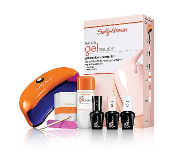 Find this <a href="https://fave.co/2RZRpiz" target="_blank" rel="noopener noreferrer">Sally Hansen Salon Gel Polish Starter Kit for $60 at Ulta</a>.