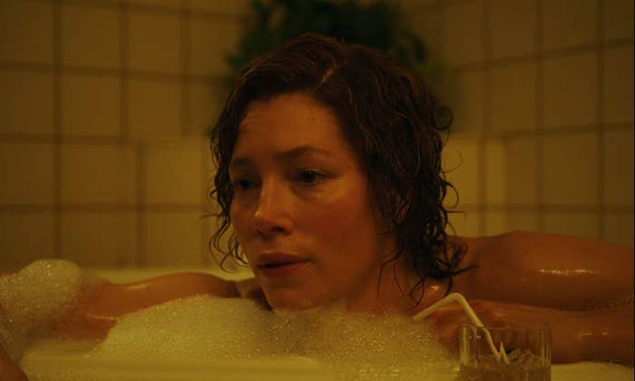 Jessica Biel in a bath tub