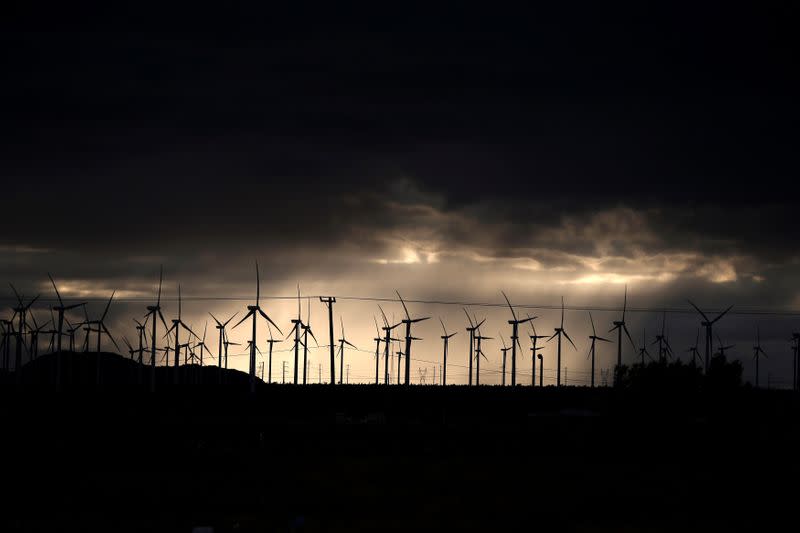 FILE PHOTO: Windmills are seen in Mojave