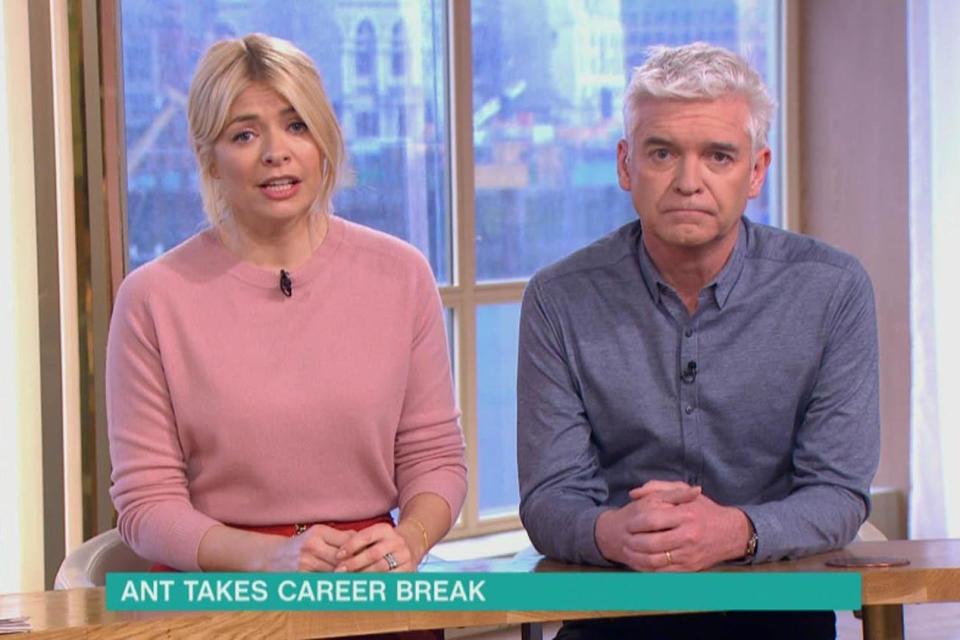 'Shocked': Holly Willoughby and Phillip Schofield addressed Ant McPartlin's 'drink-driving' crash (ITV)