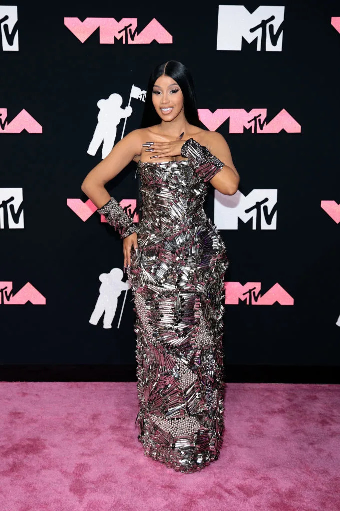 Cardi B arrives at the MTV Video Music Awards 2023. (Dimitrios Kambouris/Getty Images)
