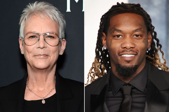 <p>Jon Kopaloff/Getty; Daniele Venturelli/Getty </p> Jamie Lee Curtis; Offset