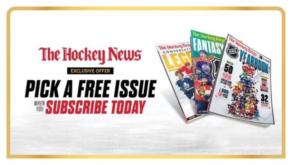 <p><a href="http://thn.com/free" rel="nofollow noopener" target="_blank" data-ylk="slk:The Hockey News;elm:context_link;itc:0;sec:content-canvas" class="link ">The Hockey News</a></p>