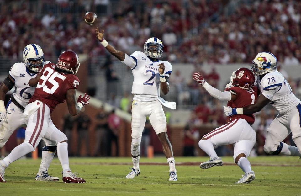 Montell Cozart was Kansas’ leading passer in 2016. (Getty)