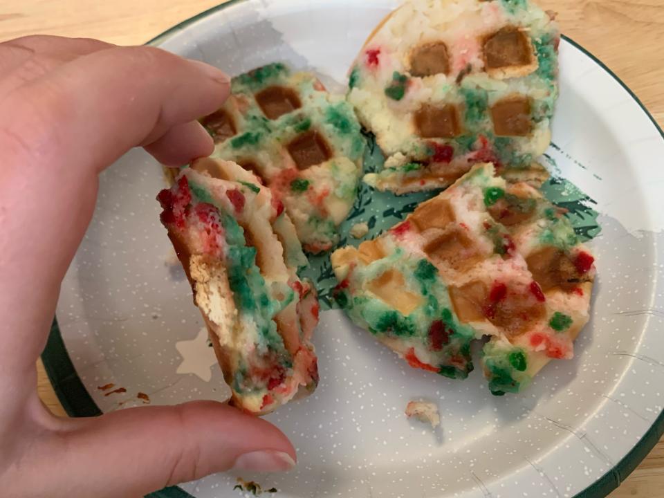 waffle maker cookie hack