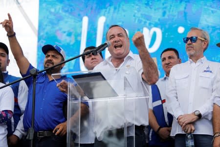 Presidential candidate Giammattei holds closing campaign rally in Guatemala City