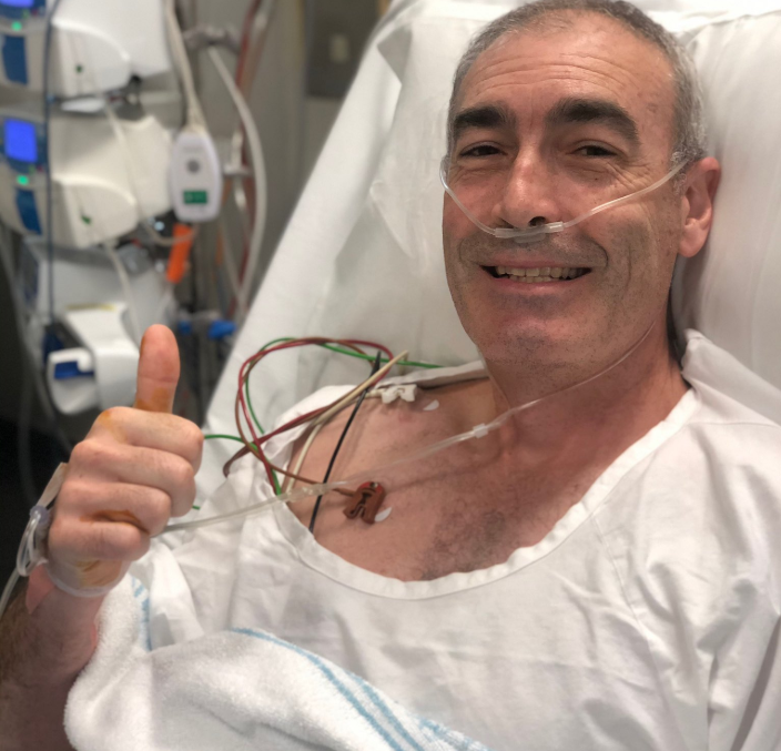 Greg Page Yellow Wiggle pictures in Hospital