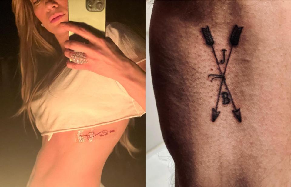 Jennifer Lopez and Ben Affleck's tattoos.