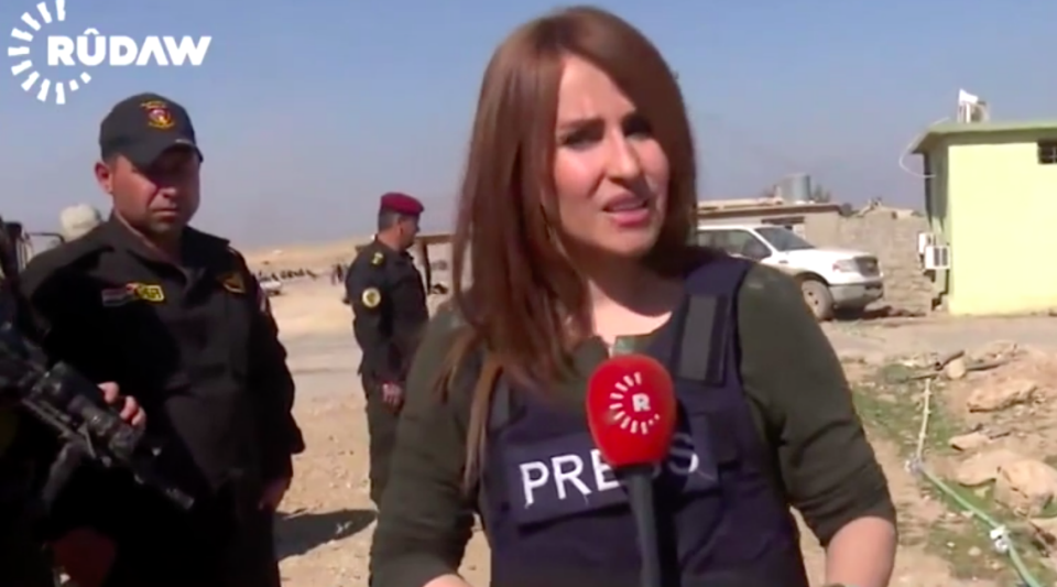 Gardi had done a live cross from Mosul earlier in the day. Photo: Rudow