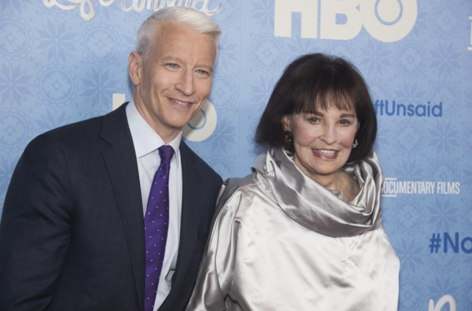 New York socialite Gloria Vanderbilt is photographed with her son, Andersen Cooper.