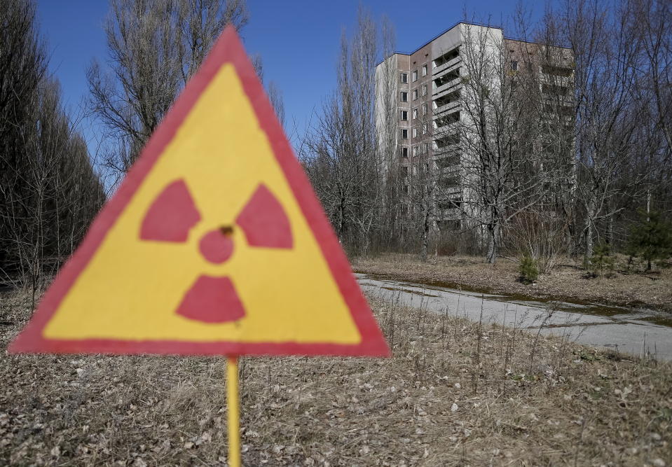 A view of the abandoned city of Pripyat is seen near the Chernobyl nuclear power plant in Ukraine March 28, 2016.  REUTERS/Gleb Garanich