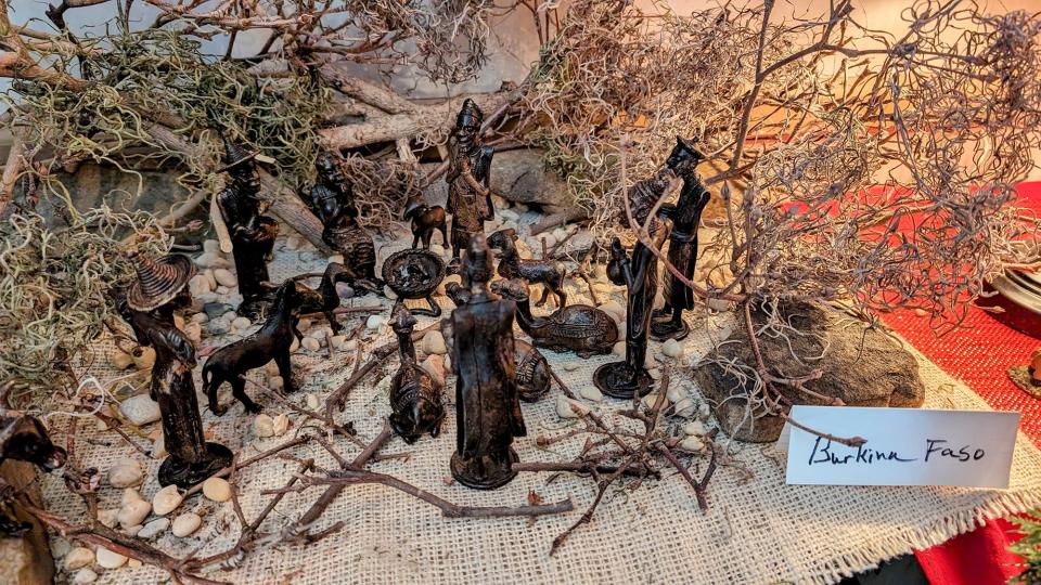 A nativity from Burkina Faso, one of 160 collected over decades from all corners of the world, will be on display during the York Twinning Association open house tour Jan. 7.