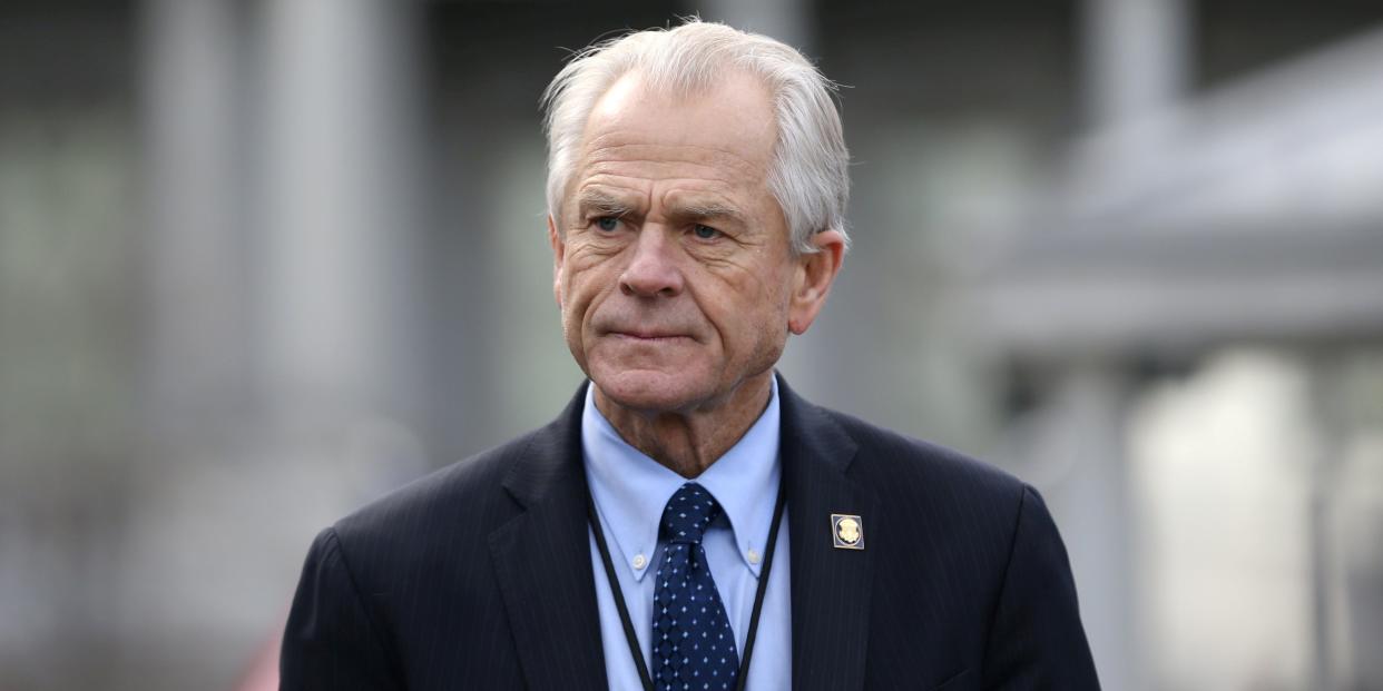 FILE PHOTO: White House trade adviser Peter Navarro listens to a news conference about a presidential executive order relating to military veterans outside of the West Wing of the White House in Washington, U.S. March 4, 2019. REUTERS/Leah Millis