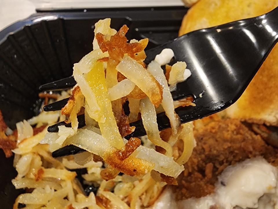 Hash browns from Denny's chicken-fried steak meal