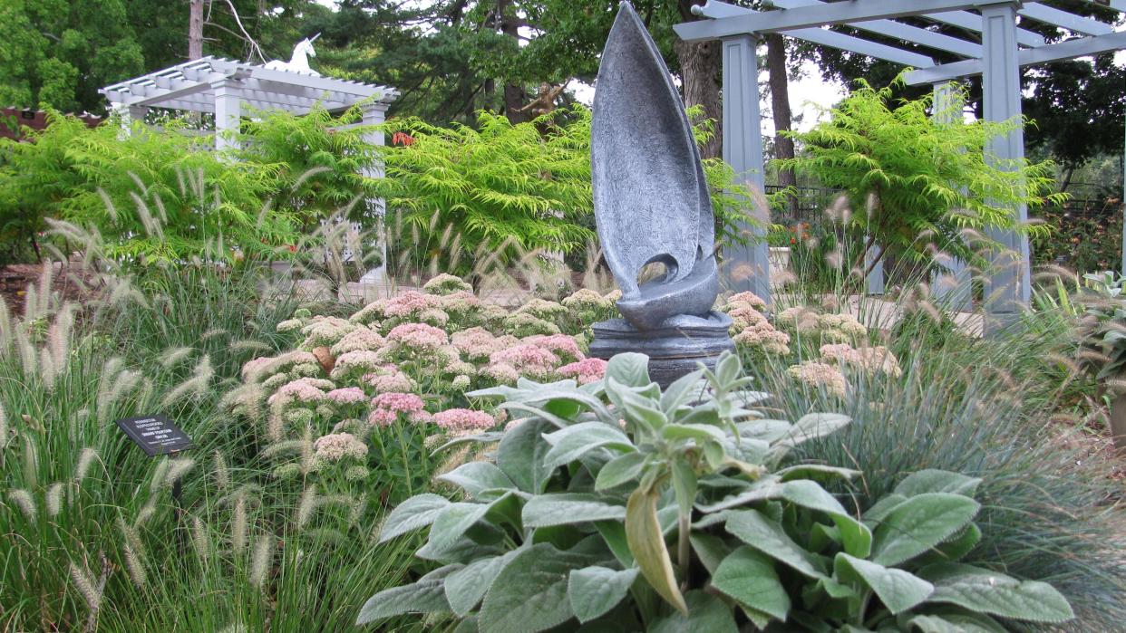 Wickham Park's sensory garden in Connecticut, one of the largest sensory gardens in the country, blends visual elements such as sculptures with foliage, water and other features.
