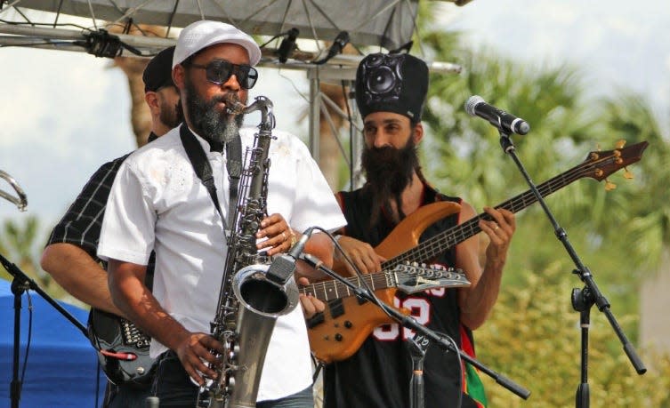 Reggae group Marcus Garvey Revolutionary Guards, or M G R G, play a set during a previous DeLandapalooza, the annual music festival in downtown DeLand. The event returns on Saturday with a lineup of 131 acts on 21 stages in DeLand's downtown business district.