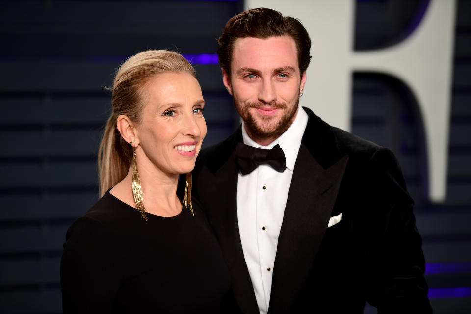 Sam Taylor-Johnson and Aaron Taylor-Johnson attending the Vanity Fair Oscar Party held at the Wallis Annenberg Center for the Performing Arts in Beverly Hills, Los Angeles, California, USA.