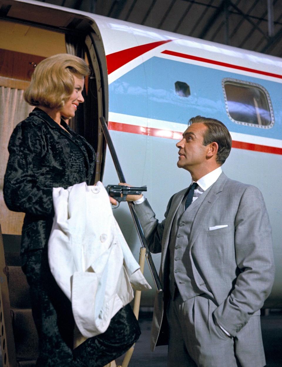 Honor Blackman with Sean Connery in Goldfinger - AF archive / Alamy Stock Photo