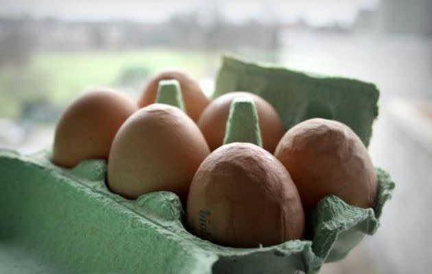 Eggs with a deformed, textured shell. Photo: Kai Schreiber/Flickr.